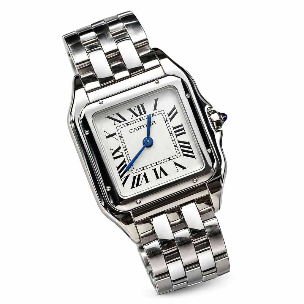 Cartier Panthère de Cartier — Stainless Steel, White Dial & Steel Bracelet, Large