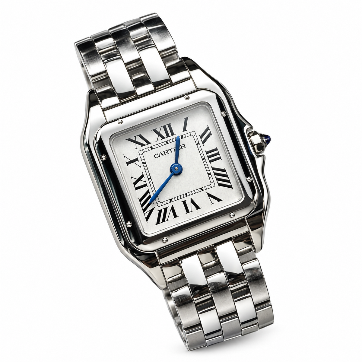 Cartier Panthère de Cartier — Stainless Steel, White Dial & Steel Bracelet, Large