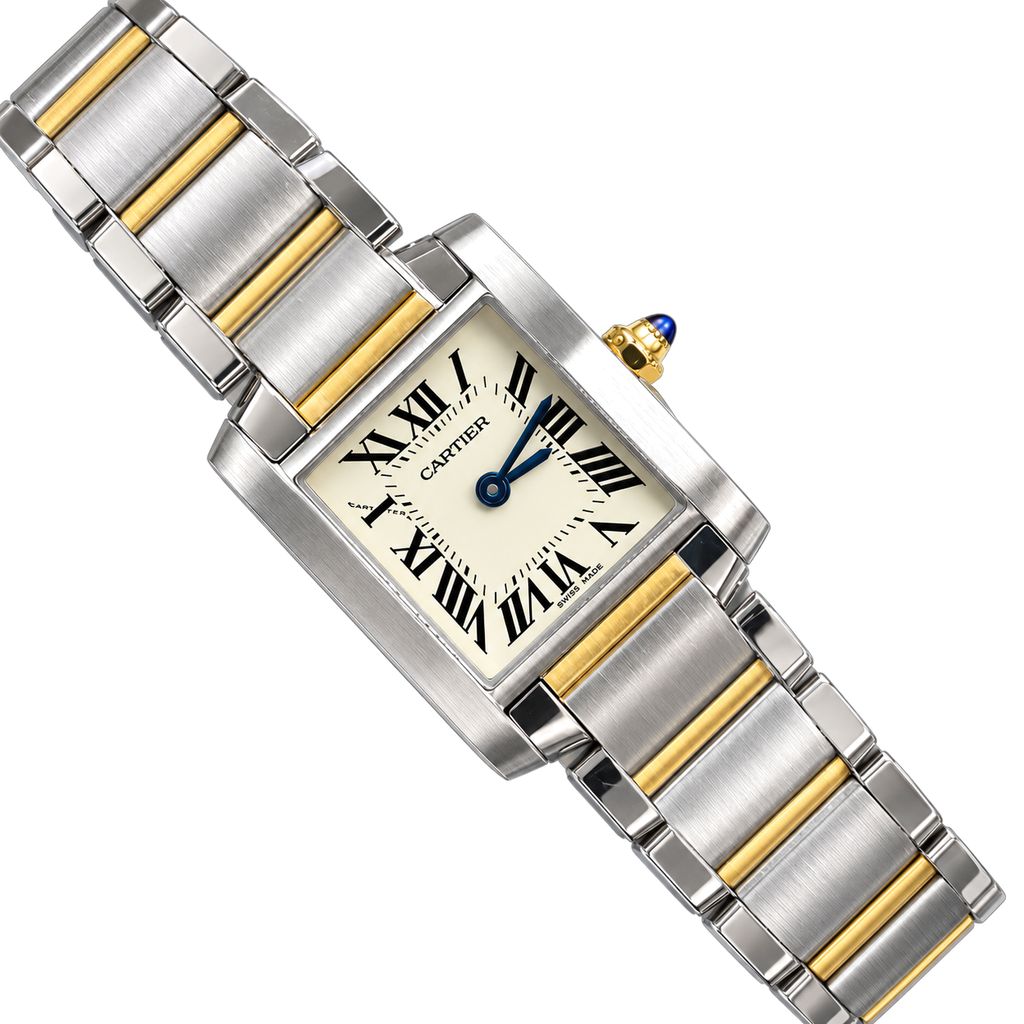Cartier Tank Française Medium Steel Yellow Gold Two-Tone Bracelet Watch – KDY