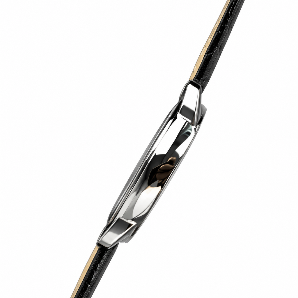 Cartier Ronde Louis Diamond Bezel White Dial Black Strap Watch – KDY