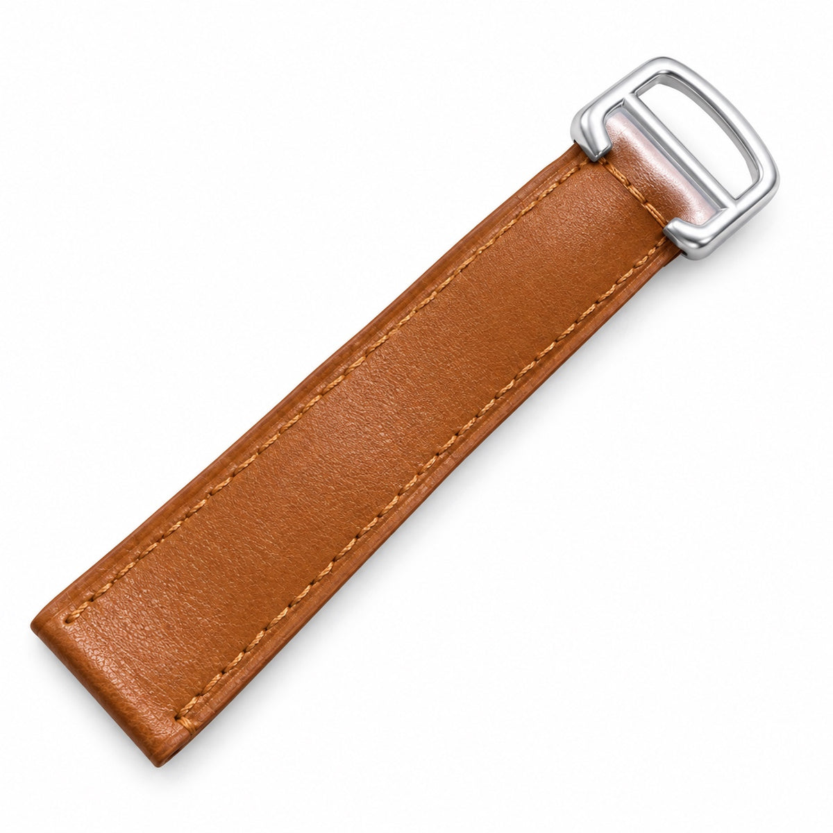 Cartier Santos Large Steel White Dial Blue Hands Automatic Tan Leather Strap Watch – KDY