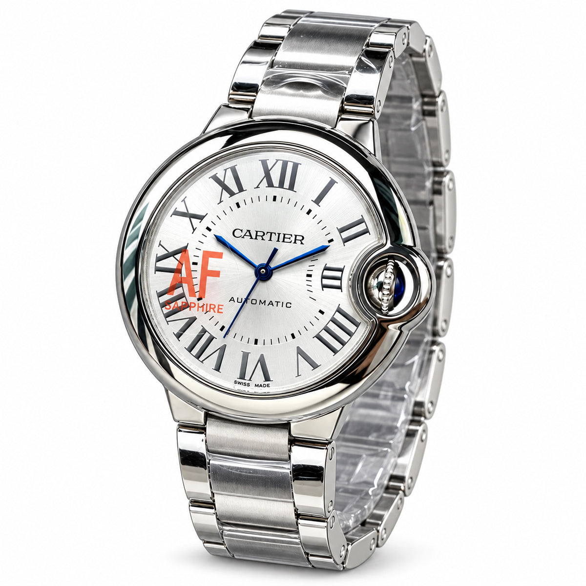 Cartier Ballon Bleu Steel Silver Dial Automatic Bracelet Watch – KDY