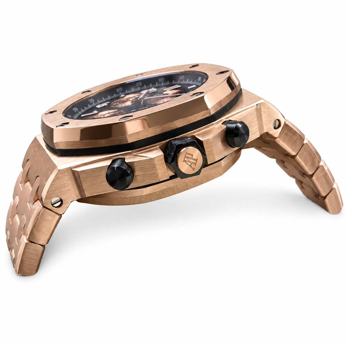 Audemars Piguet Royal Oak Offshore Chronograph Rose Gold Black Dial Automatic Watch