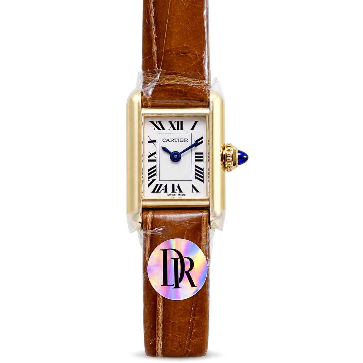 Cartier Tank Louis Cartier — 18K Yellow Gold, White Dial & Brown Alligator Strap