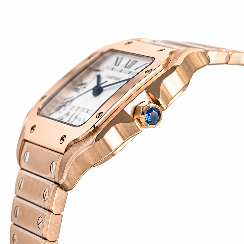 Cartier Santos de Cartier Automatic — 18K Rose Gold Bracelet Watch