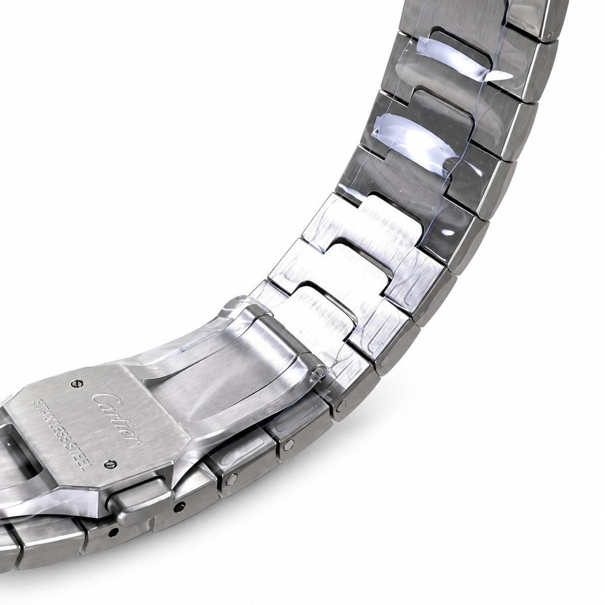 Cartier Santos Large Steel Green Dial Automatic Bracelet Watch AF – KDY