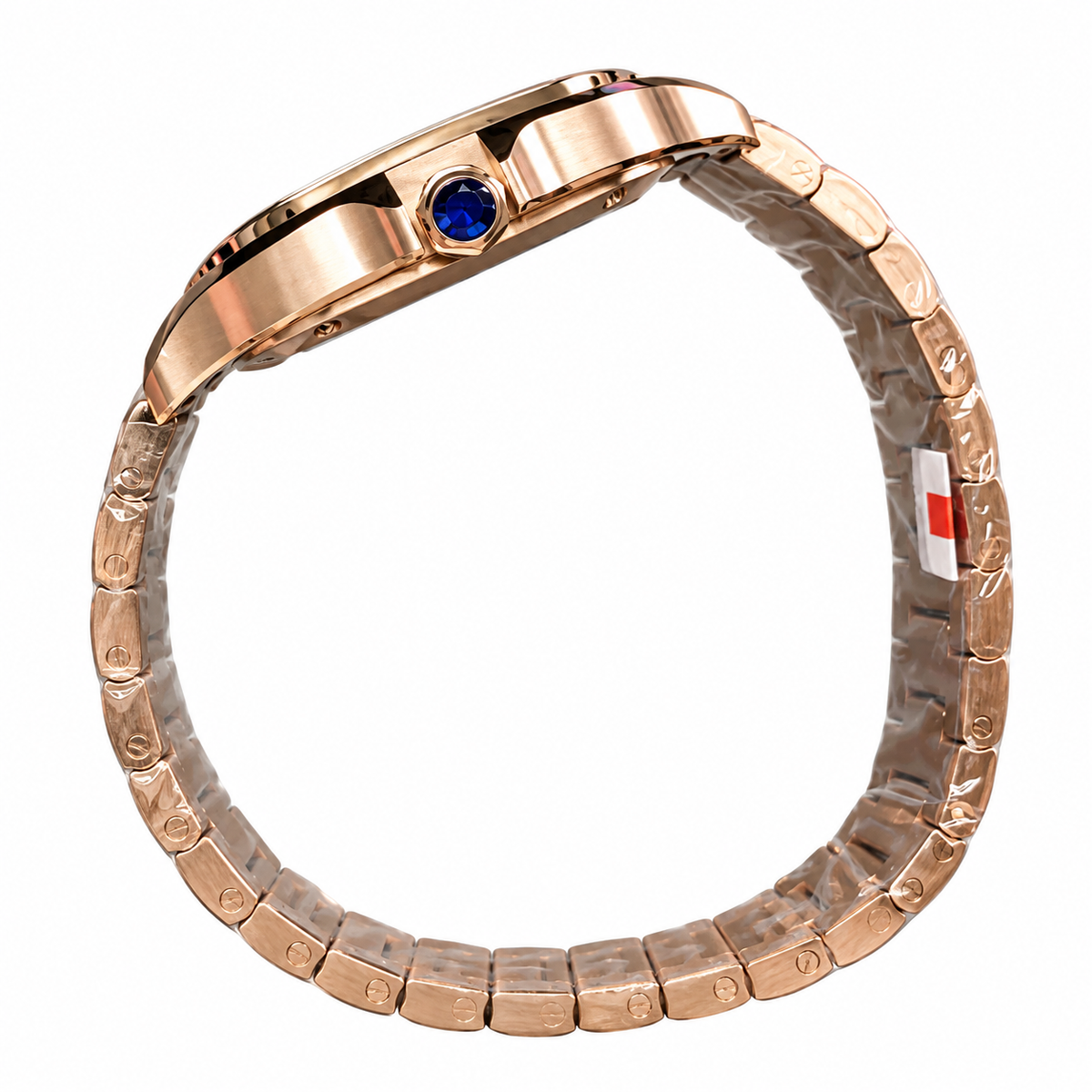 Cartier Santos de Cartier Large — 18K Rose Gold, White Dial, Roman Numerals & Rose Gold Bracelet, Automatic