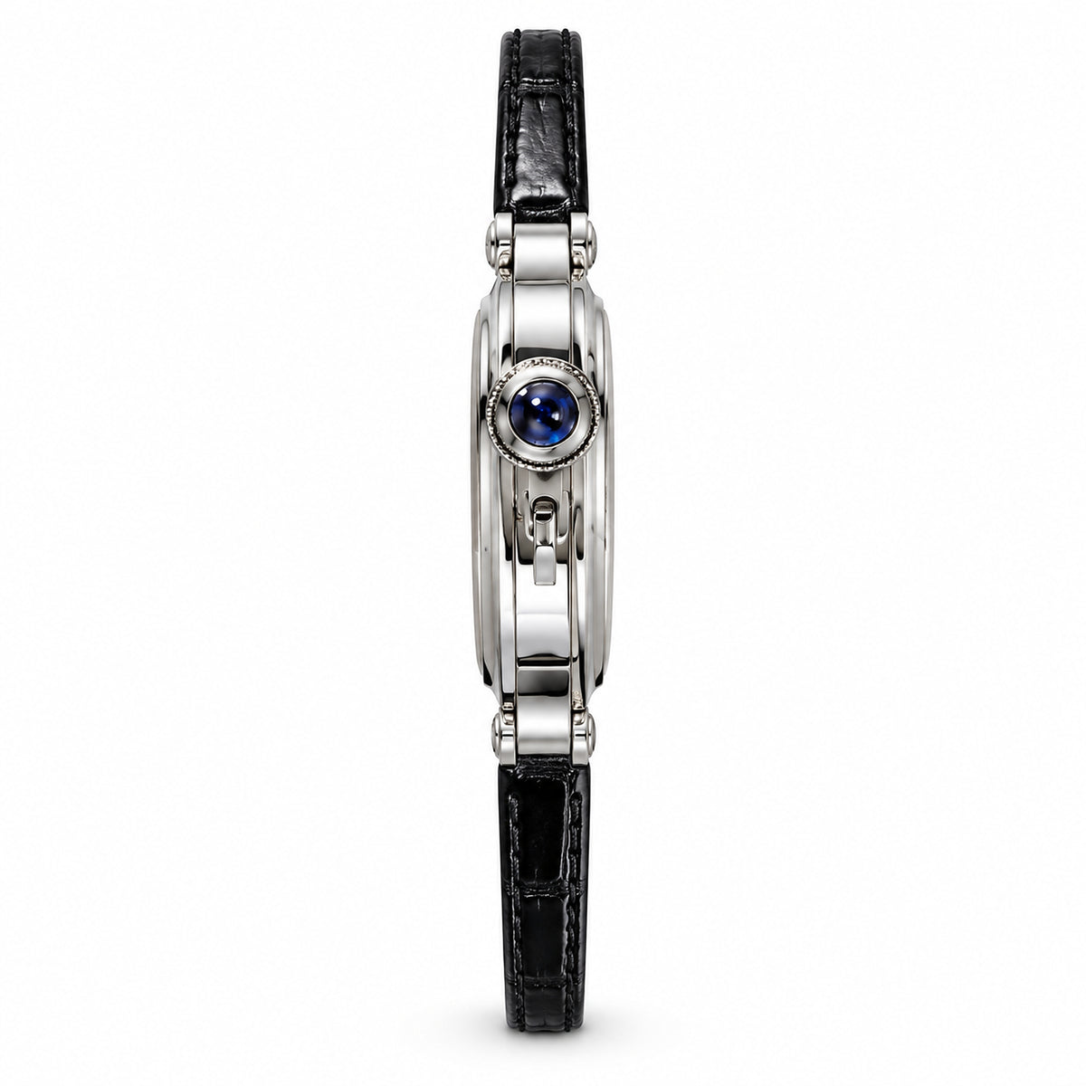 Cartier Pasha de Cartier 41mm — Steel, Silver Dial, Arabic Numerals, Date & Black Alligator Strap, Automatic