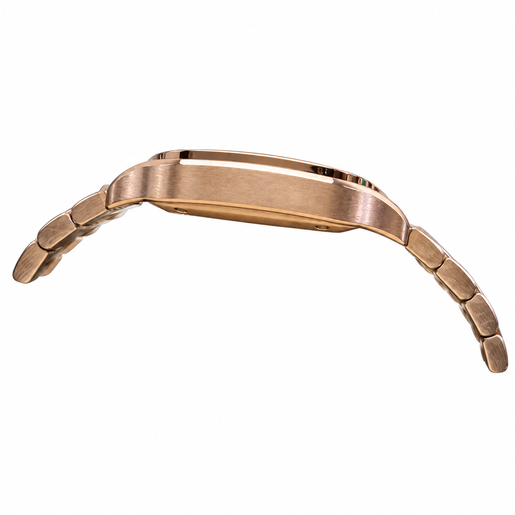 Cartier Santos Large — 18K Rose Gold, White Dial, Roman Numerals & Rose Gold Bracelet, Automatic