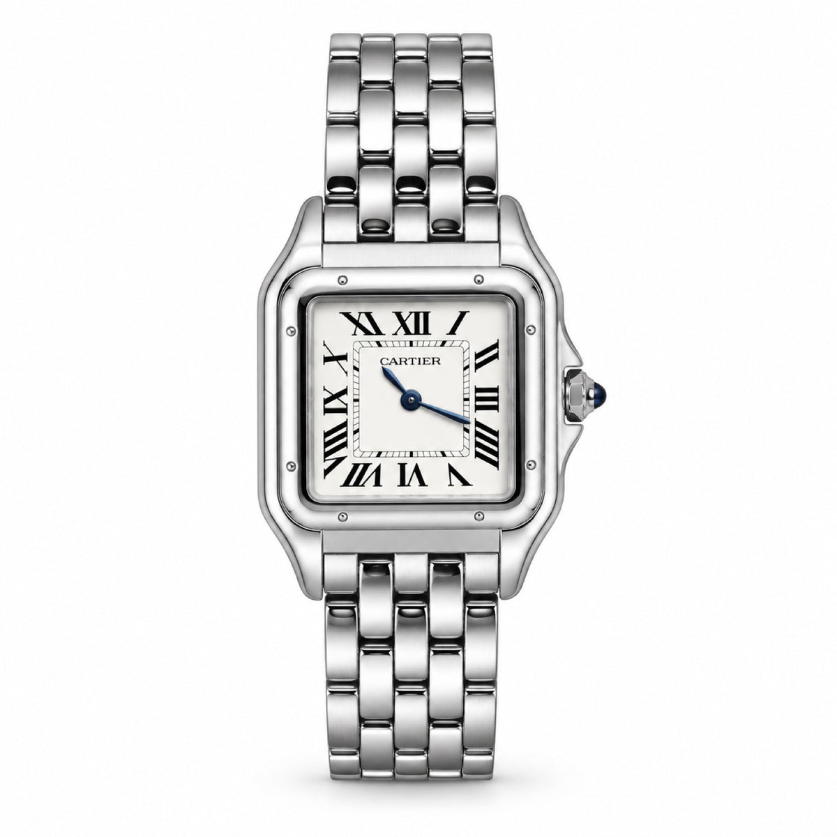 Cartier Panthère de Cartier Large Stainless Steel White Dial Five-Row Bracelet Watch