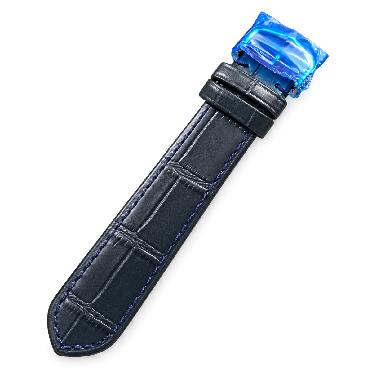 Cartier Tank Must Large — Steel, Navy Blue Dial, No Numerals & Blue Alligator Strap, Quartz