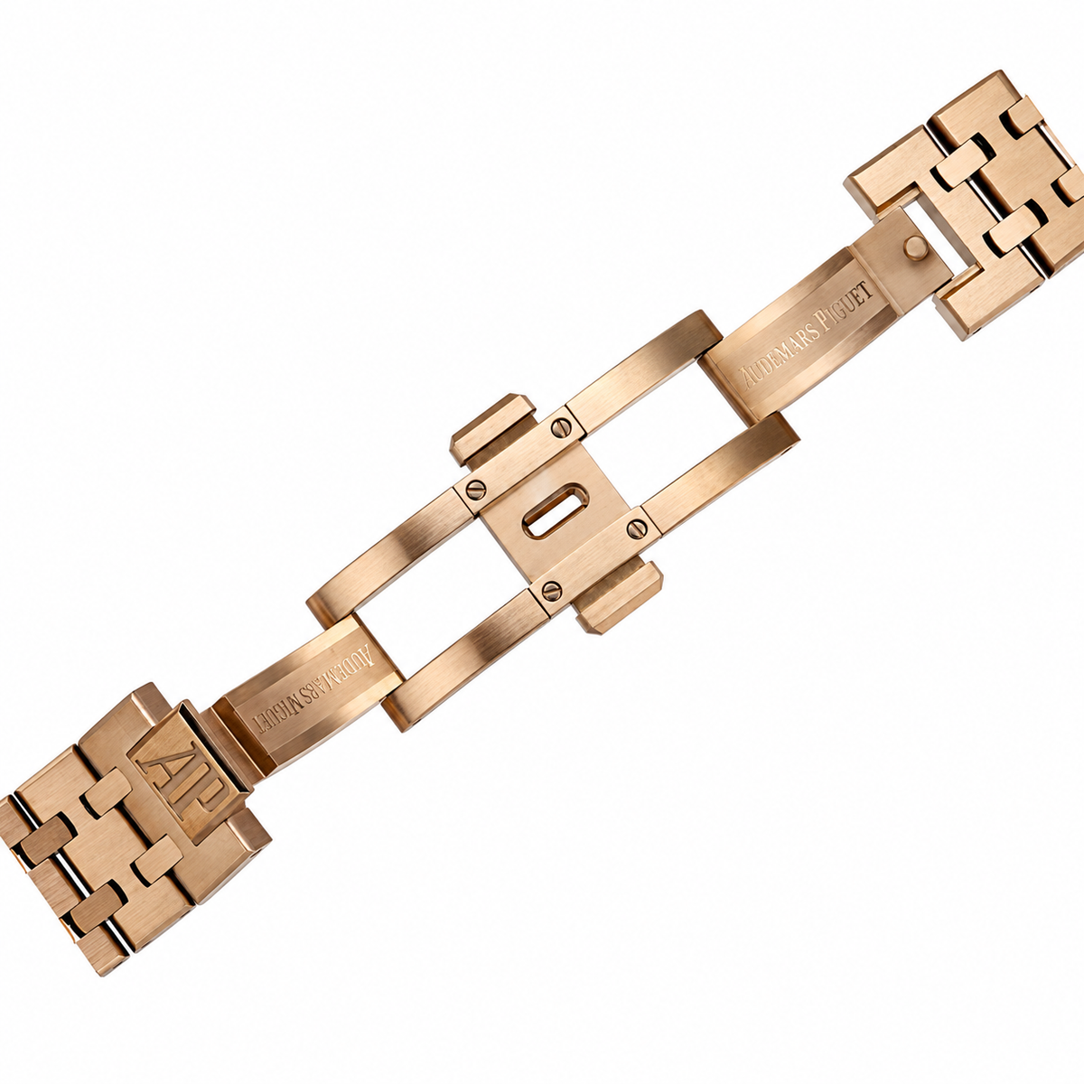 Audemars Piguet Royal Oak Rose Gold Diamond Bezel Green Tapisserie Date Watch