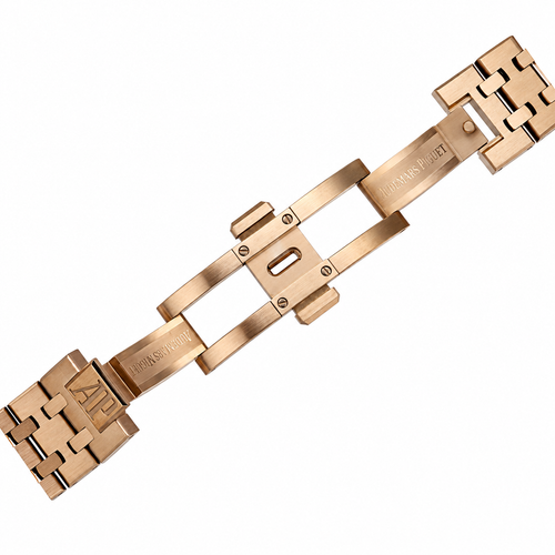 Audemars Piguet Royal Oak Rose Gold Diamond Bezel Green Tapisserie Date Watch