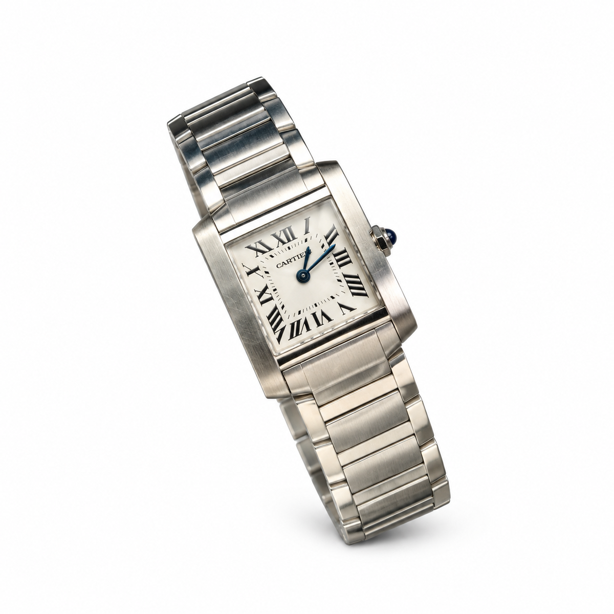 Cartier Tank Française Steel White Dial Bracelet Watch – KDY