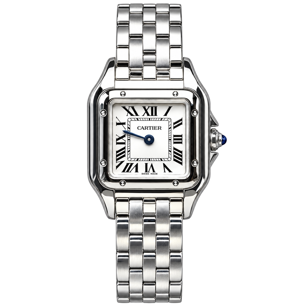 Cartier Panthère de Cartier — Stainless Steel, White Dial & Steel Bracelet, Medium