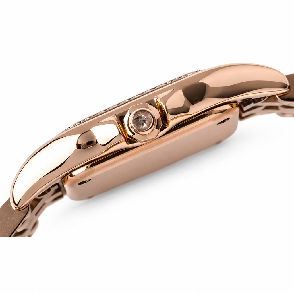 Cartier Panthère de Cartier Small — 18K Rose Gold, Diamond Bezel, White Dial & Rose Gold Bracelet, Quartz