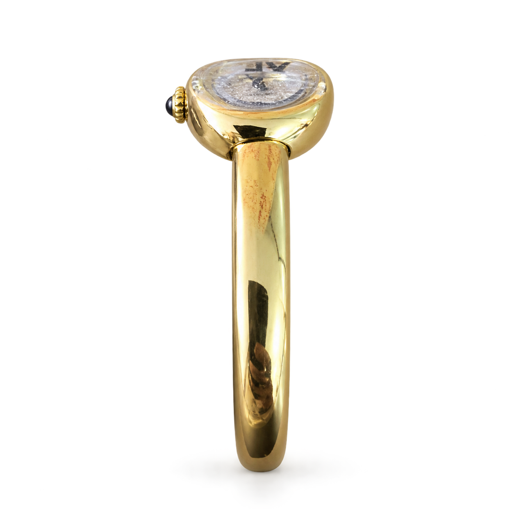 Cartier Baignoire — 18K Yellow Gold, White Oval Dial, Roman Numerals & Yellow Gold Bangle, Women