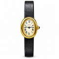 Cartier Baignoire Yellow Gold Ivory Dial Black Strap Watch – KDY
