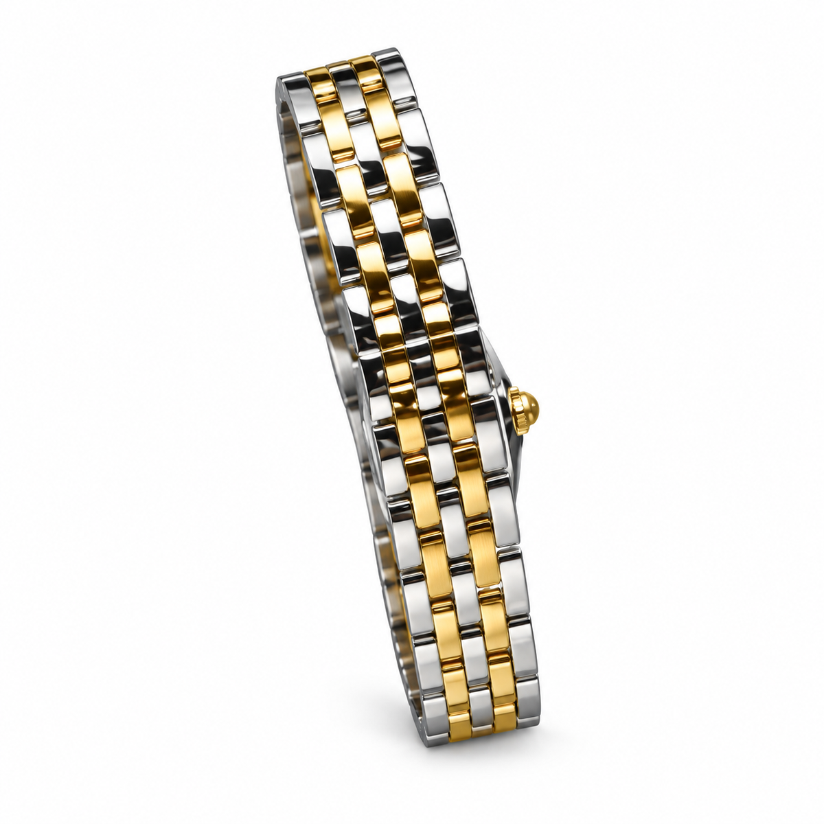 Cartier Panthère de Cartier Small — Steel & Yellow Gold, Diamond Bezel, Silver Dial & Two-Tone Bracelet, Women