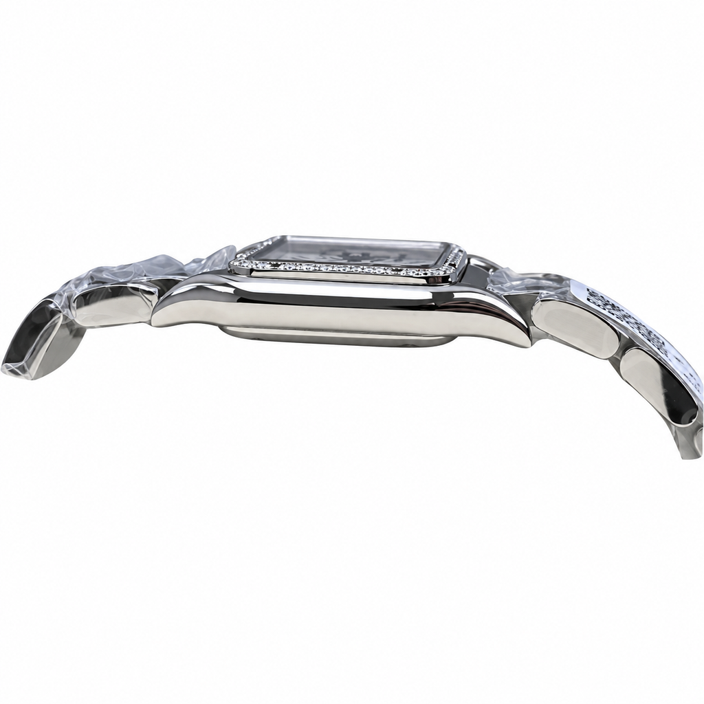Cartier Panthère Steel Diamond Bezel Mother-of-Pearl Watch