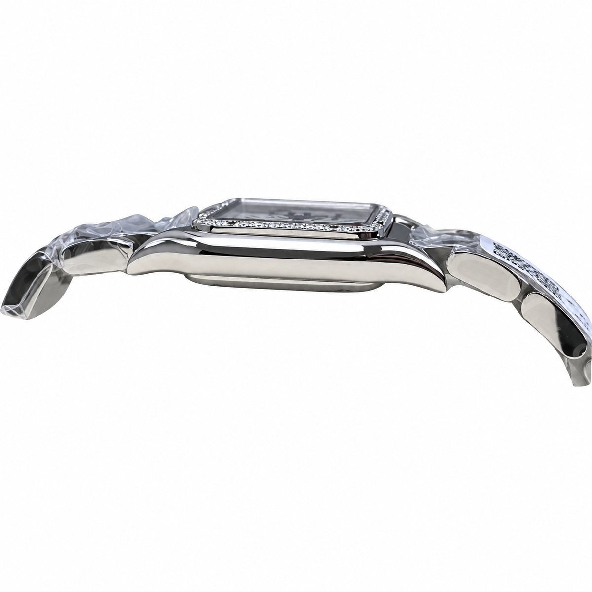 Cartier Panthère Steel Diamond Bezel Mother-of-Pearl Watch