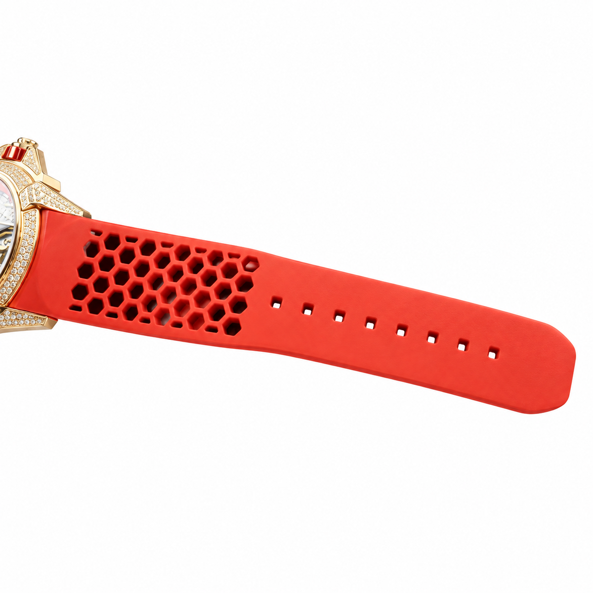 Jacob & Co. Epic X CR7 Diamond Gold Tourbillon Red Rubber Watch