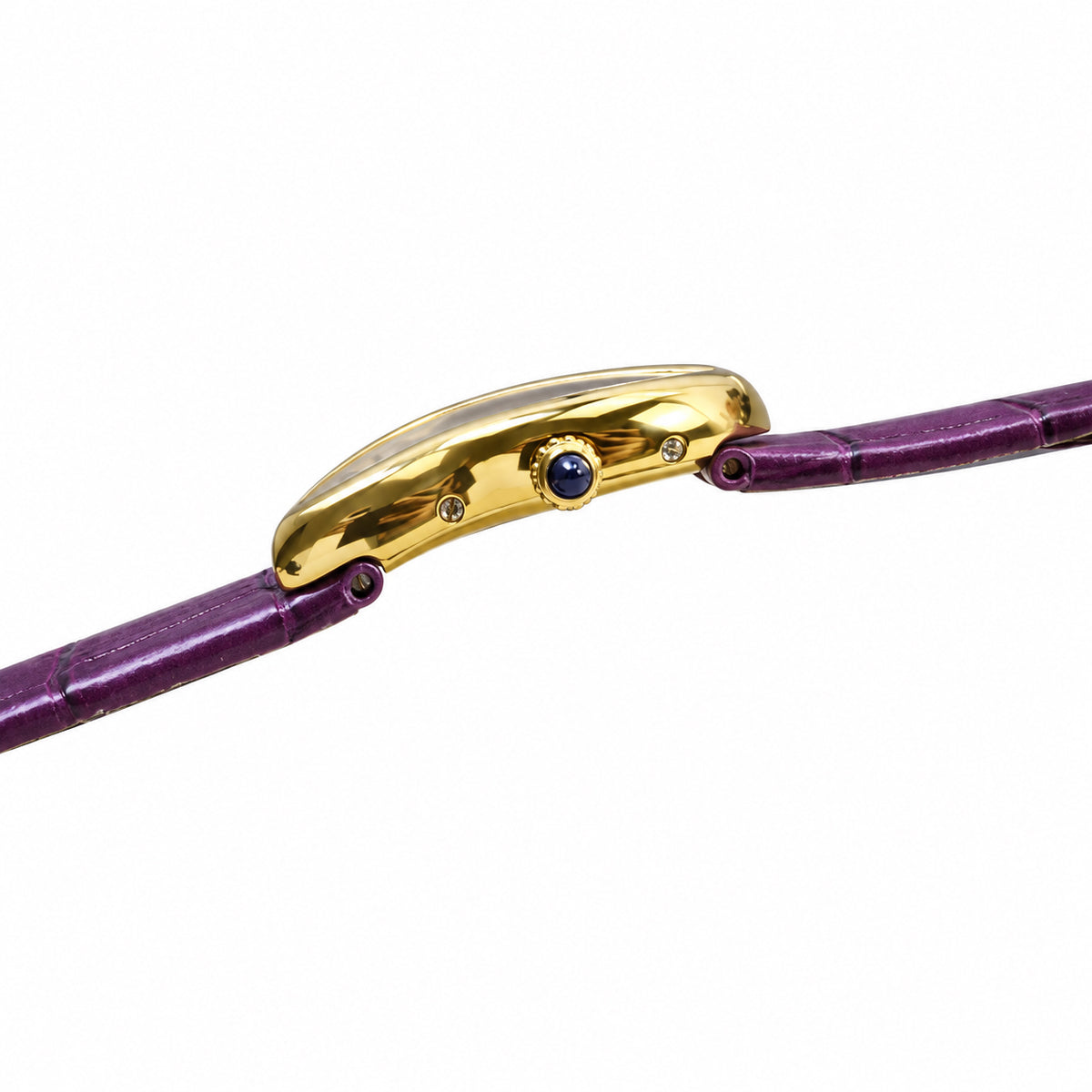 Cartier Crash — 18K Yellow Gold, Silver Dial, Roman Numerals & Purple Alligator Strap, Women