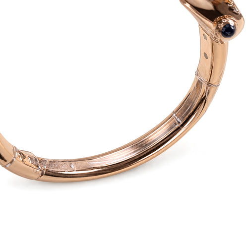 Cartier Baignoire — 18K Rose Gold, White Oval Dial, Roman Numerals & Rose Gold Bangle, Women