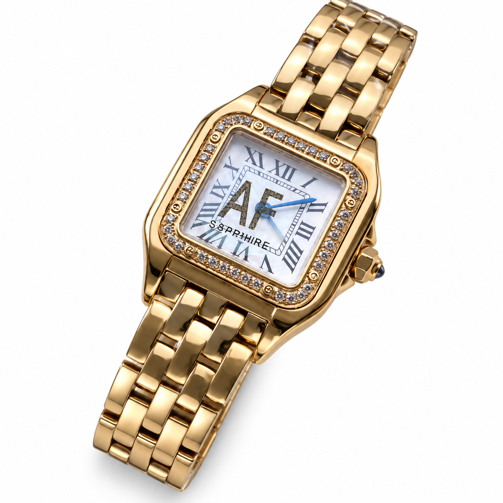 Cartier Pantère de Cartier Medium Yellow Gold Diamond Bezel Bracelet Watch – KDY