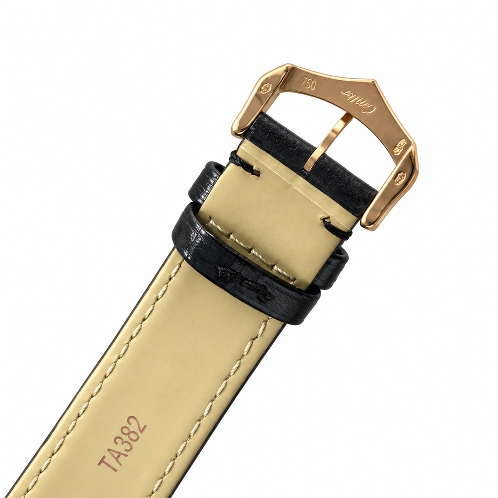 Cartier Tank Must — 18K Yellow Gold, Silver Dial, Roman Numerals & Black Alligator Strap, Women
