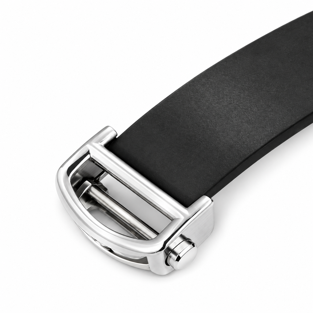 Cartier Santos Large — Steel, Full Diamond Bezel & Lugs, Black Dial, Arabic Calligraphy, Date & Black Rubber Strap, Automatic