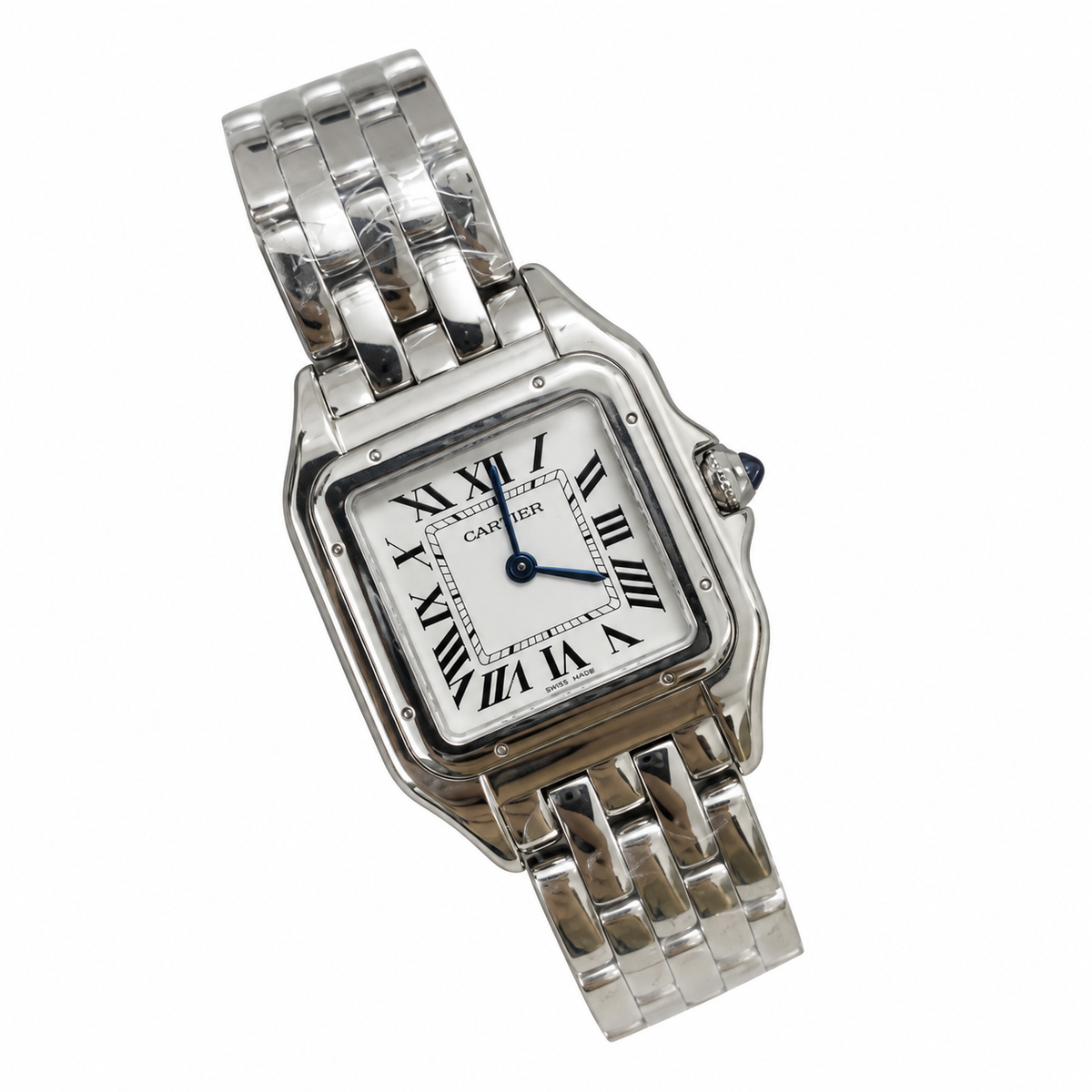Cartier Panthère de Cartier Medium — Steel, White Dial, Roman Numerals & Steel Bracelet, Women