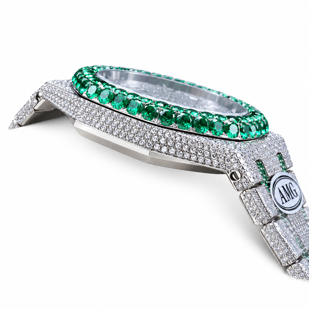 Audemars Piguet Royal Oak Iced Out – Diamond & Emerald AMG