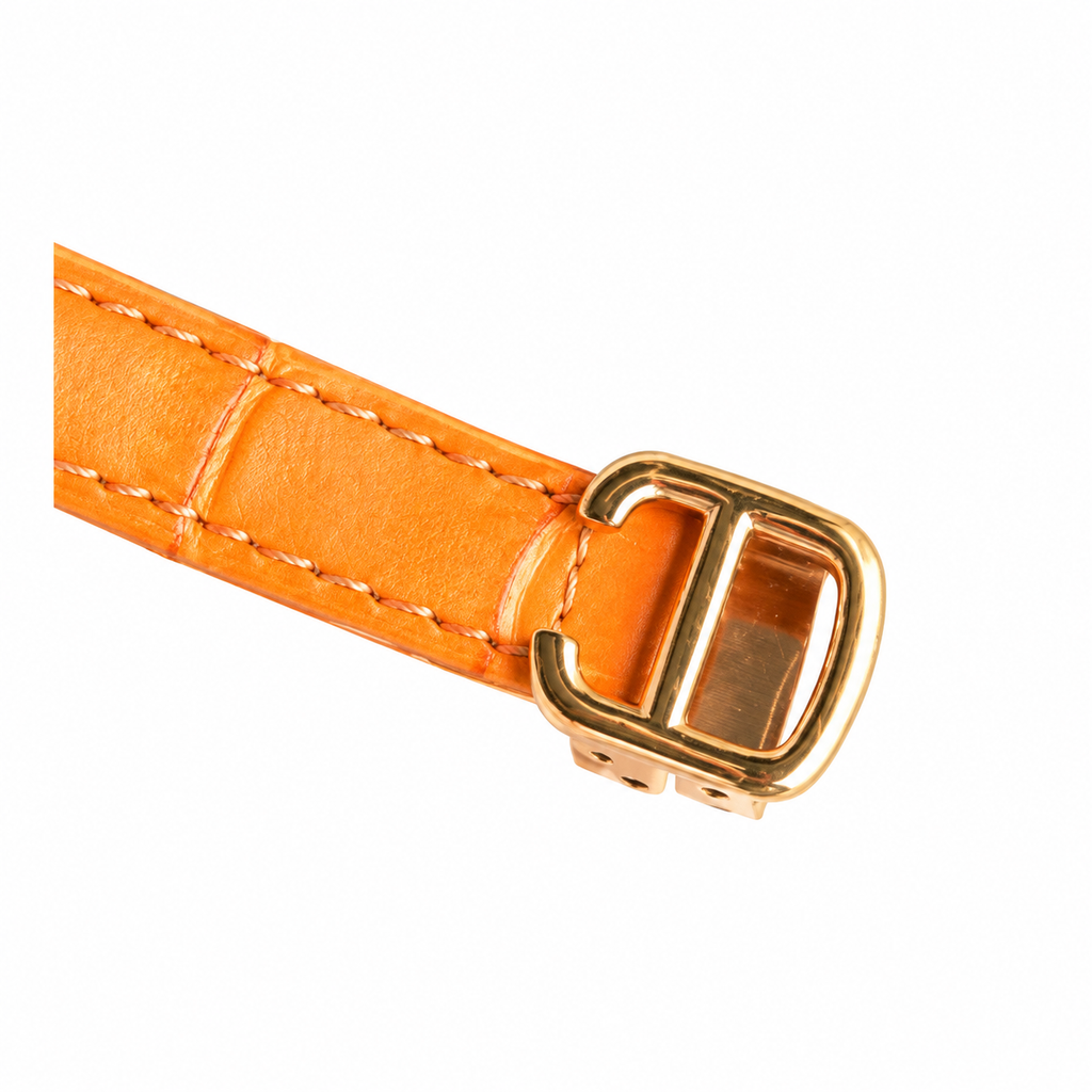 Cartier Tortue — Full Diamond White Gold, Two-Tone Dial & Red Alligator Strap