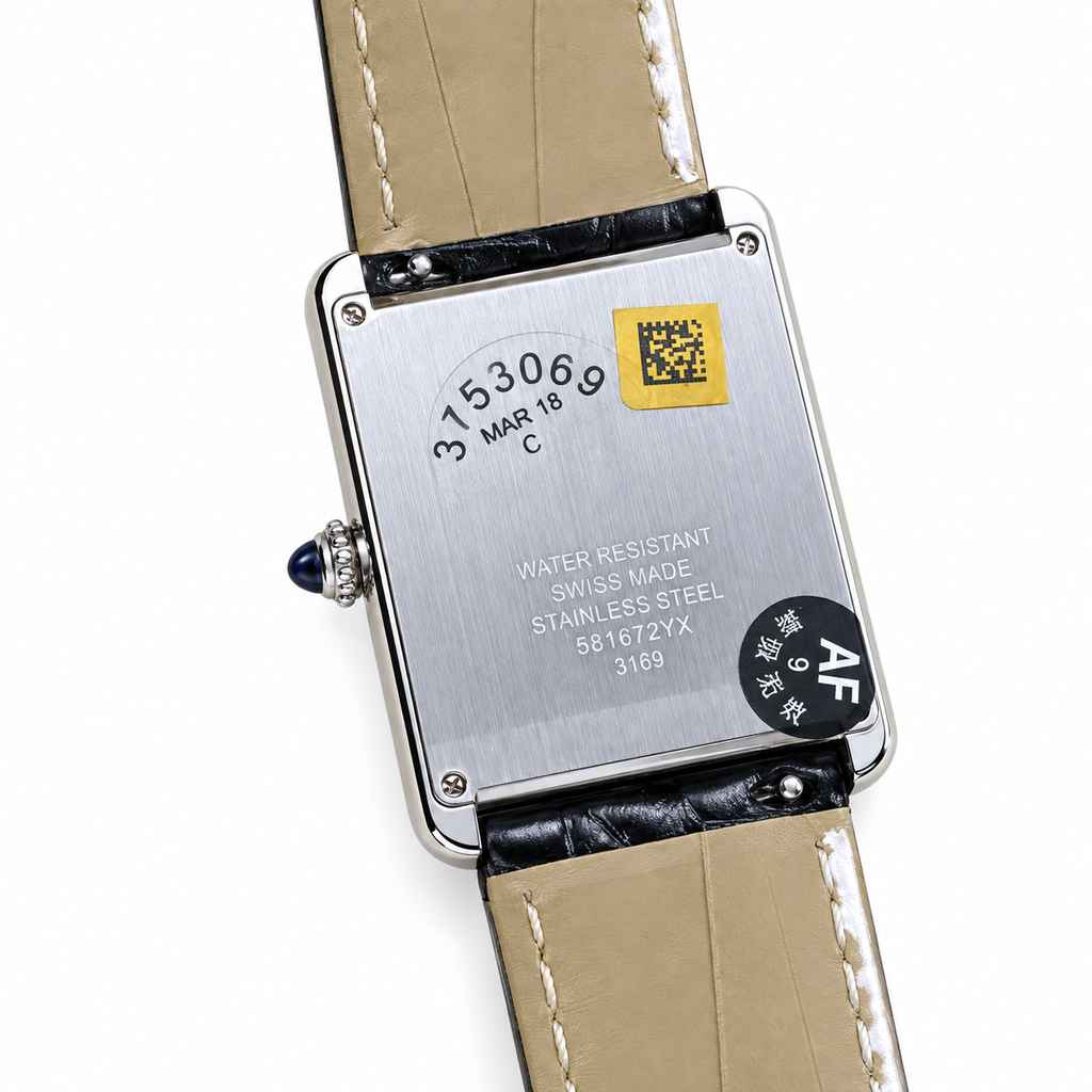 Cartier Tank Must — White Gold Diamond Set & Black Alligator Strap