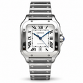 Cartier Santos de Cartier Large Stainless Steel White Dial Date Automatic Watch