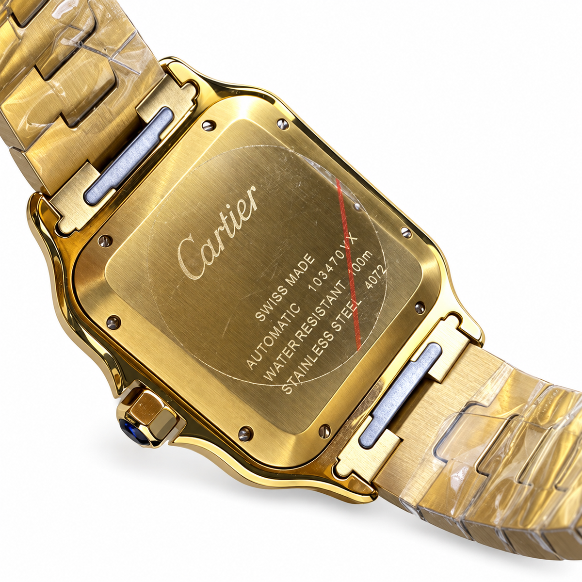 Cartier Santos Arabic Yellow Gold Champagne Dial Automatic Watch – KDY