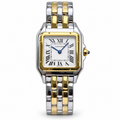 Cartier Panthère Medium — Two-Tone Steel & Gold, White Dial, Roman Numerals & Panthère Bracelet, Women