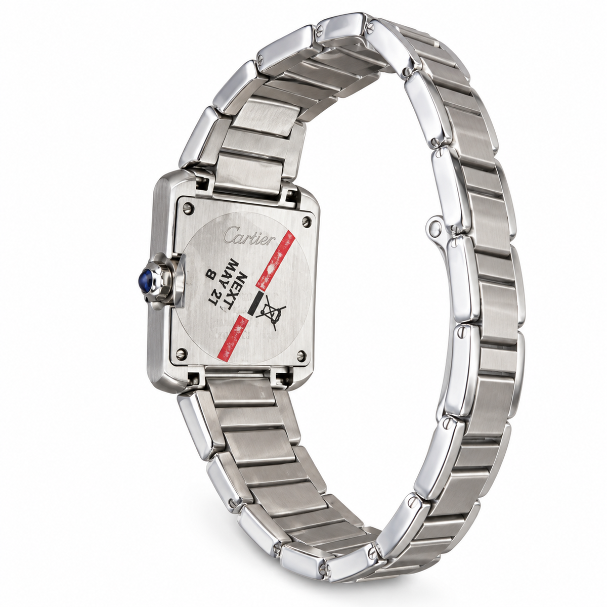 Cartier Tank Anglaise — Steel, Diamond Dial & Steel Bracelet