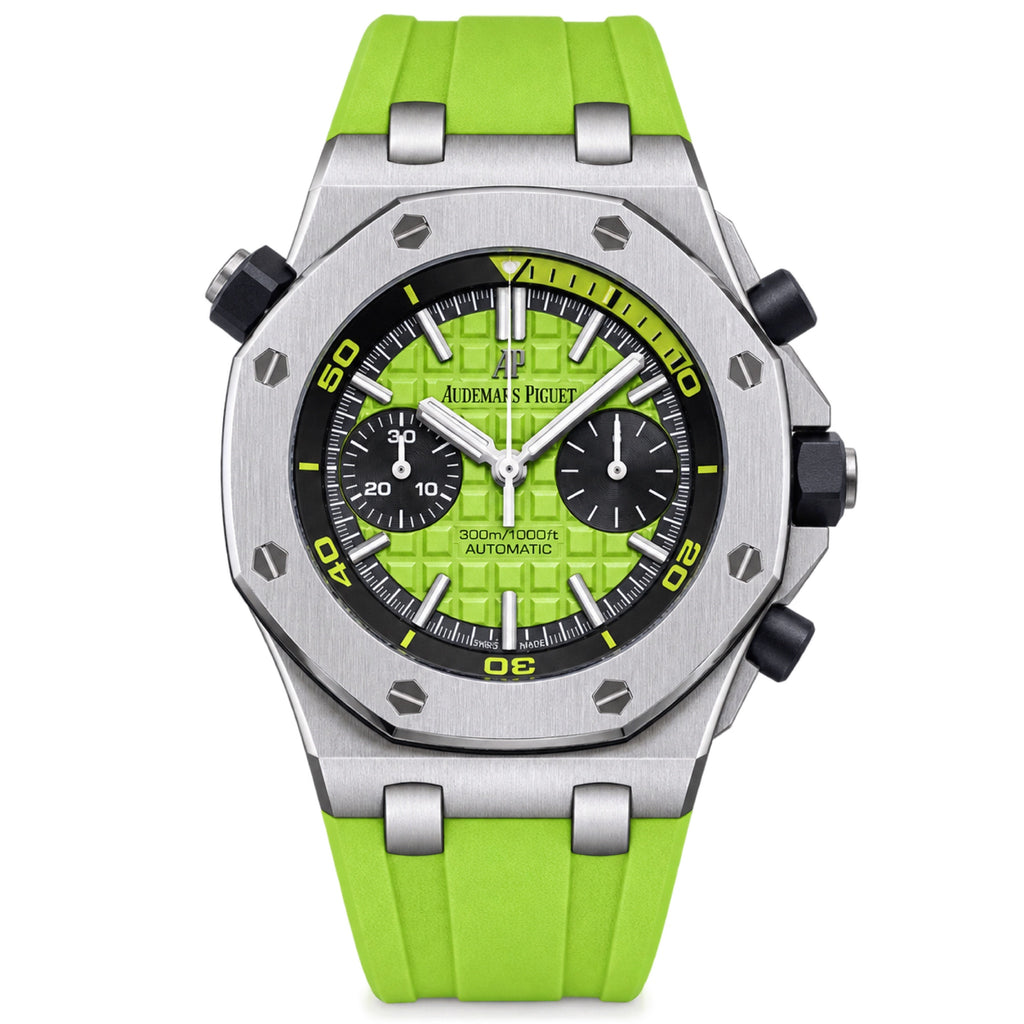 Audemars Piguet Royal Oak Offshore Diver Chronograph Green Dial Rubber Strap Watch
