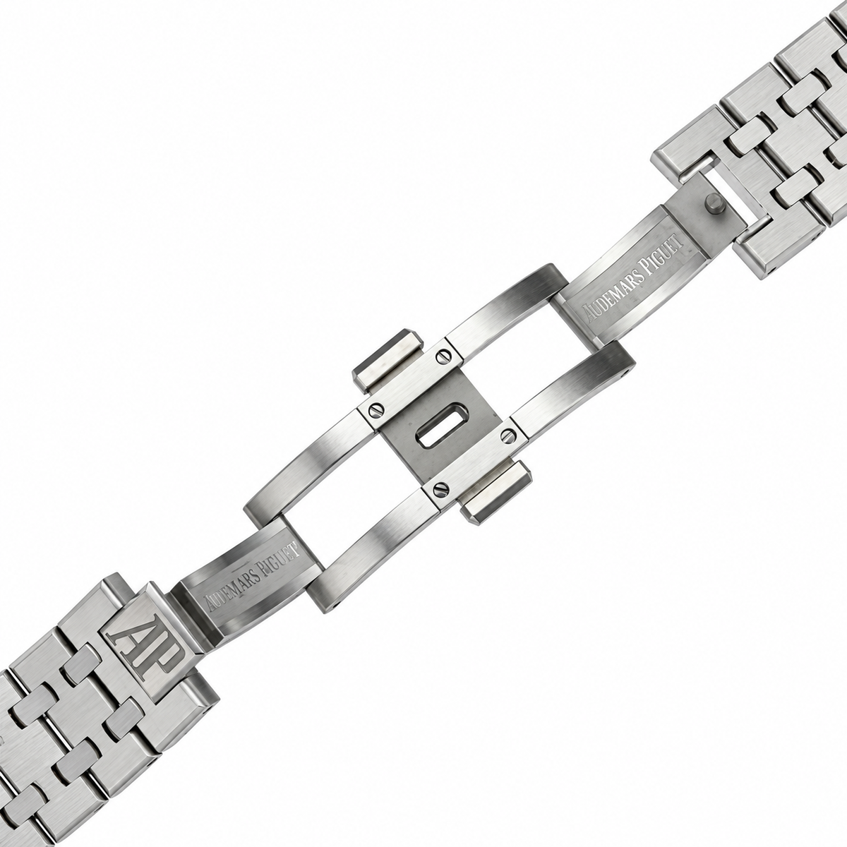 Audemars Piguet Royal Oak Steel Diamond Bezel Blue Tapisserie Date Watch