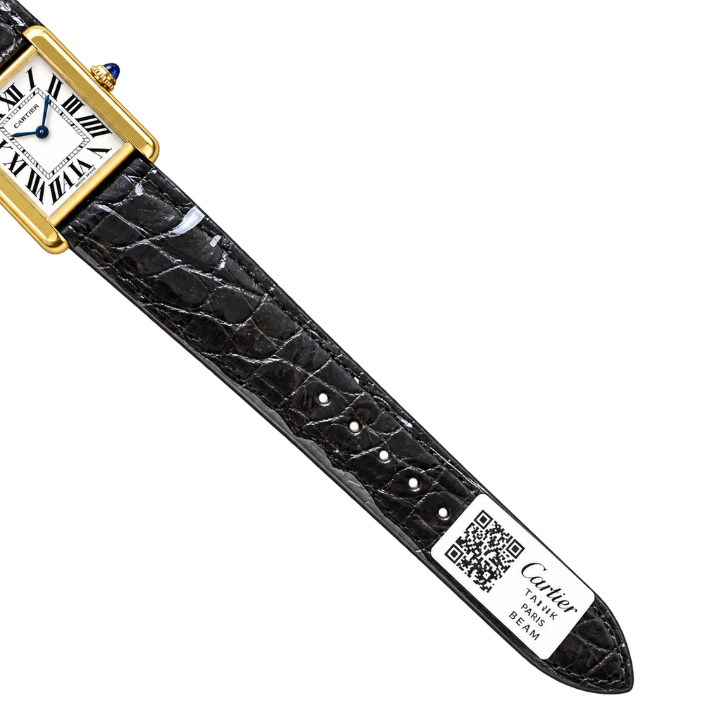 Cartier Tank Solo Yellow Gold White Dial Black Strap Watch – KDY