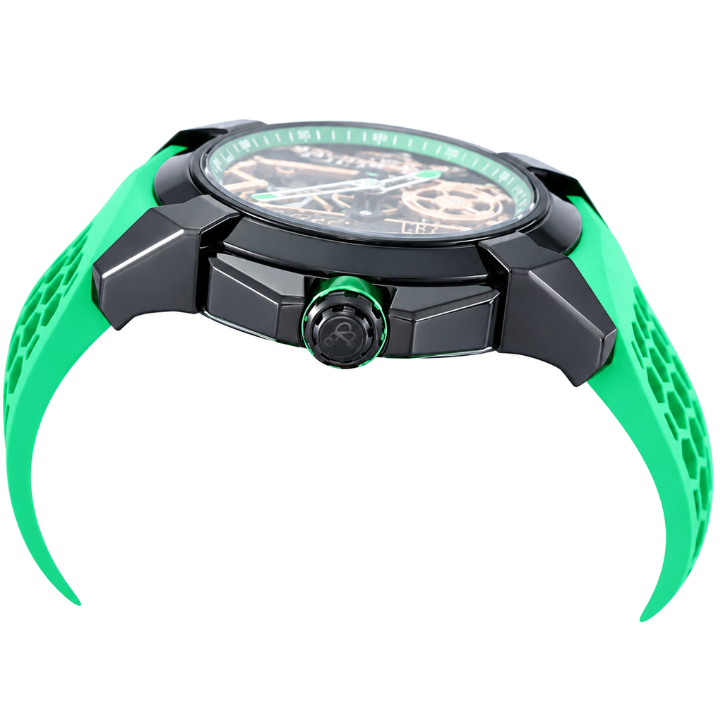 Jacob & Co. Epic X CR7 Black DLC Tourbillon Skeleton Green Black Watch