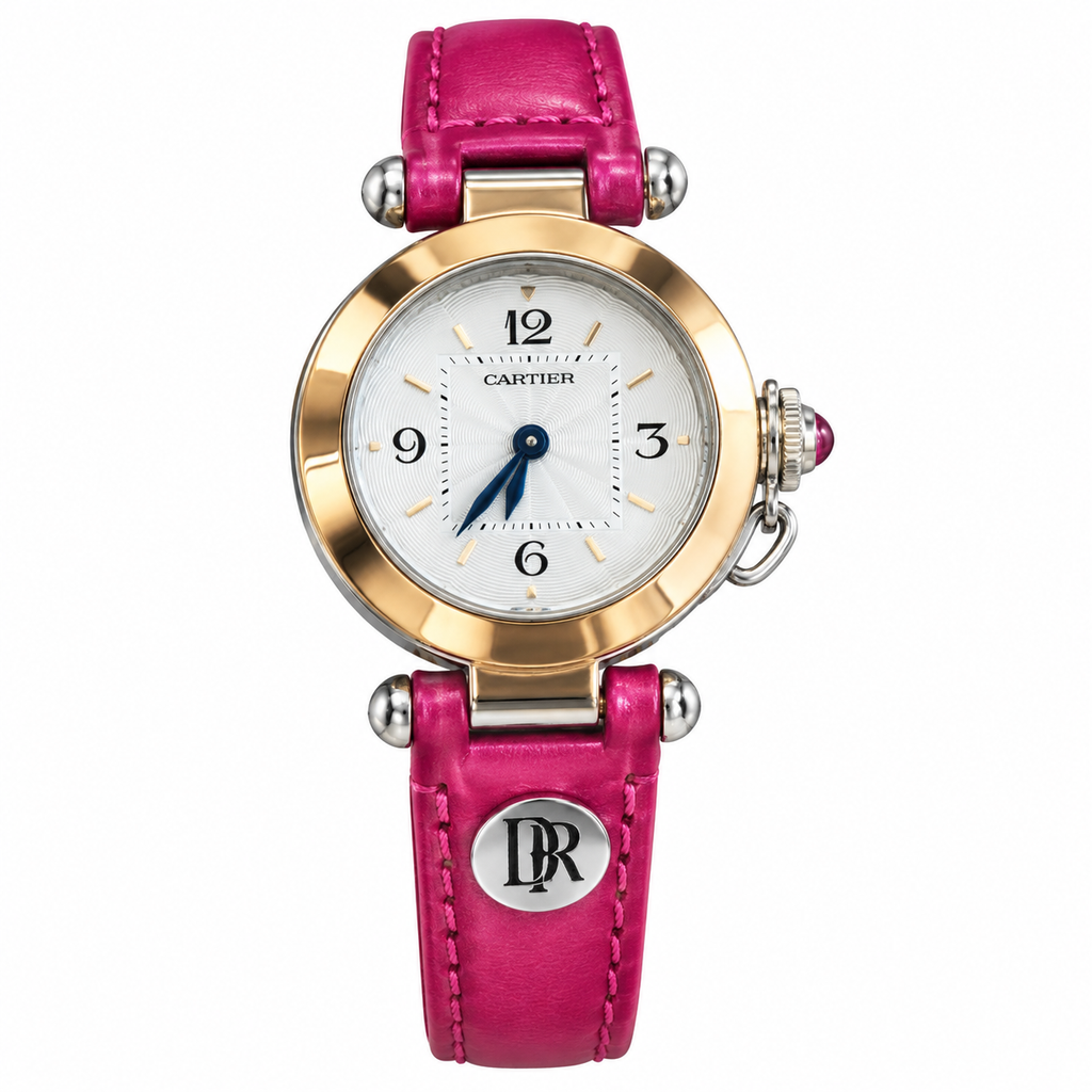 Cartier Pasha de Cartier — Gold Bezel & Pink Leather Strap
