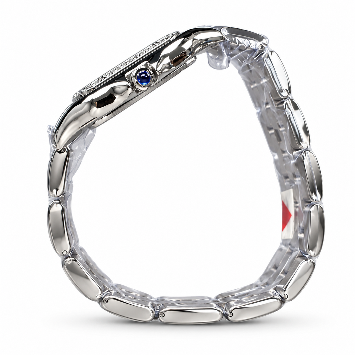 Cartier Panthère de Cartier — Steel Diamond Bezel & White Dial Bracelet Watch