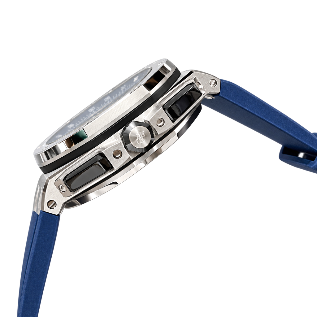 Audemars Piguet Royal Oak Offshore Chronograph Blue Dial White Sub-dials Rubber Strap Watch