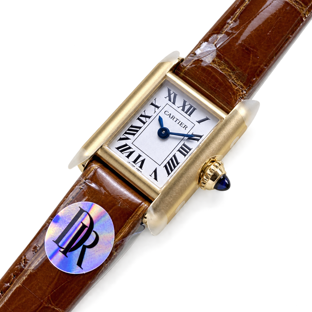 Cartier Tank Louis Cartier — 18K Yellow Gold, White Dial & Brown Alligator Strap
