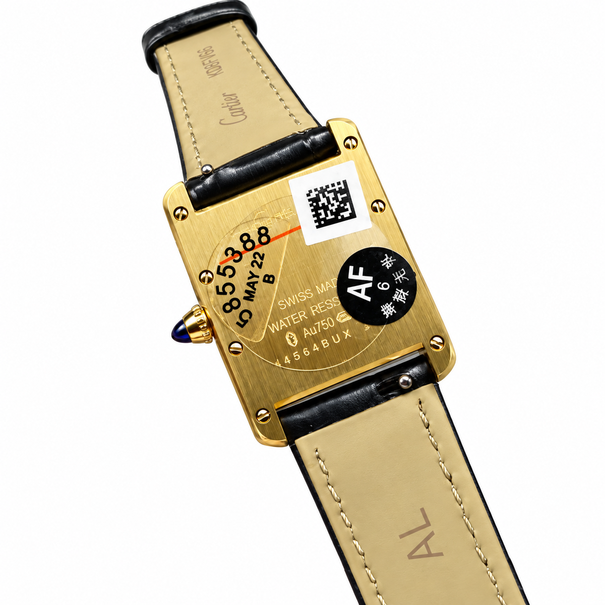 Cartier Tank Louis Cartier Small — 18K Yellow Gold, Cream Dial, Roman Numerals & Black Alligator Strap, Women