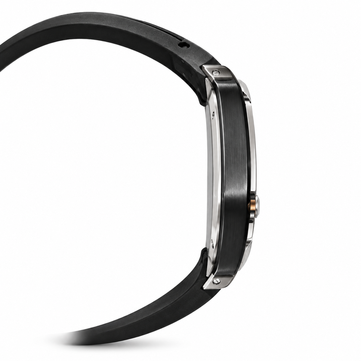 Cartier Santos Skeleton Black ADLC Steel Rubber Strap Watch – KDY