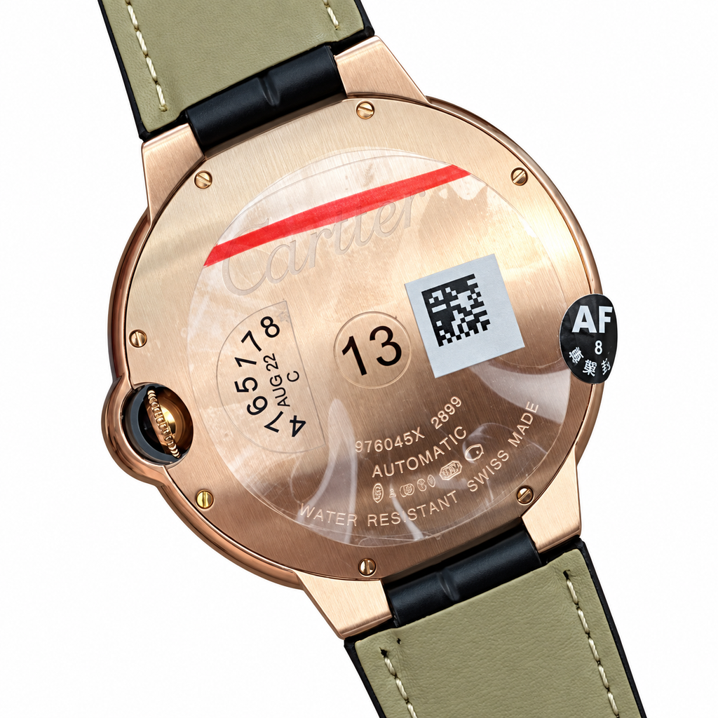 Cartier Ballon Bleu Rose Gold Diamond Bezel Black Dial Watch – KDY
